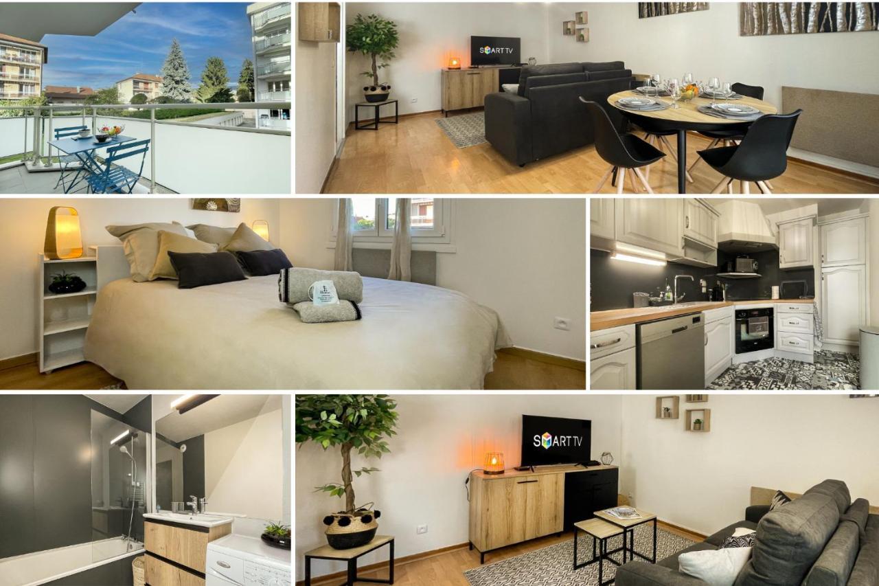 HOMEY WOOD - New - Appartement avec une chambre - Parking privé gratuit - Balcon privé - A 5 min de la gare pour rejoindre Genève Annemasse Exterior foto